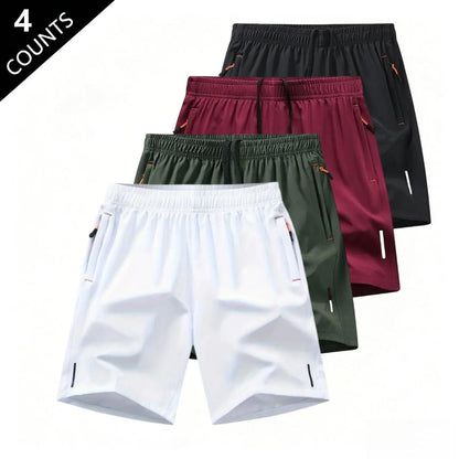 👖☀️ Summer Casual Men’s solid-color shorts with zippered pockets