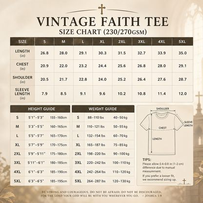 ✝️ Faith Over Fear Vintage T-Shirt – Washed Cotton, Soft Fit, Inspirational Statement Tee 🙏