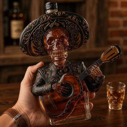 💀 El Mariachi's Soul – Mexican Mariachi Skeleton Decanter Set
