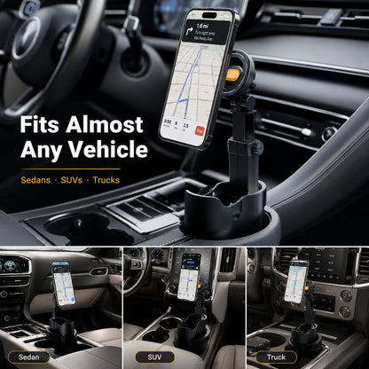 🔥 48% OFF | 360° Magnetic Car Cup Holder Phone Mount – Strong N52 Magnet & Safe Driving 🚗✨