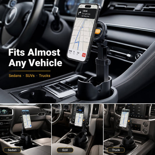 🔥 48% OFF | 360° Magnetic Car Cup Holder Phone Mount – Strong N52 Magnet & Safe Driving 🚗✨