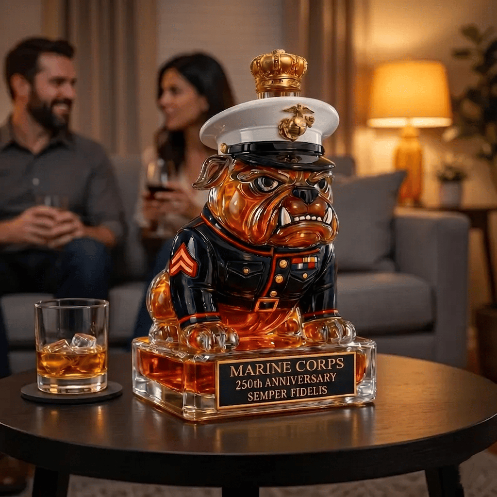 🇺🇸 Marine Corps Devil Dog 250th Anniversary Whiskey Bottle