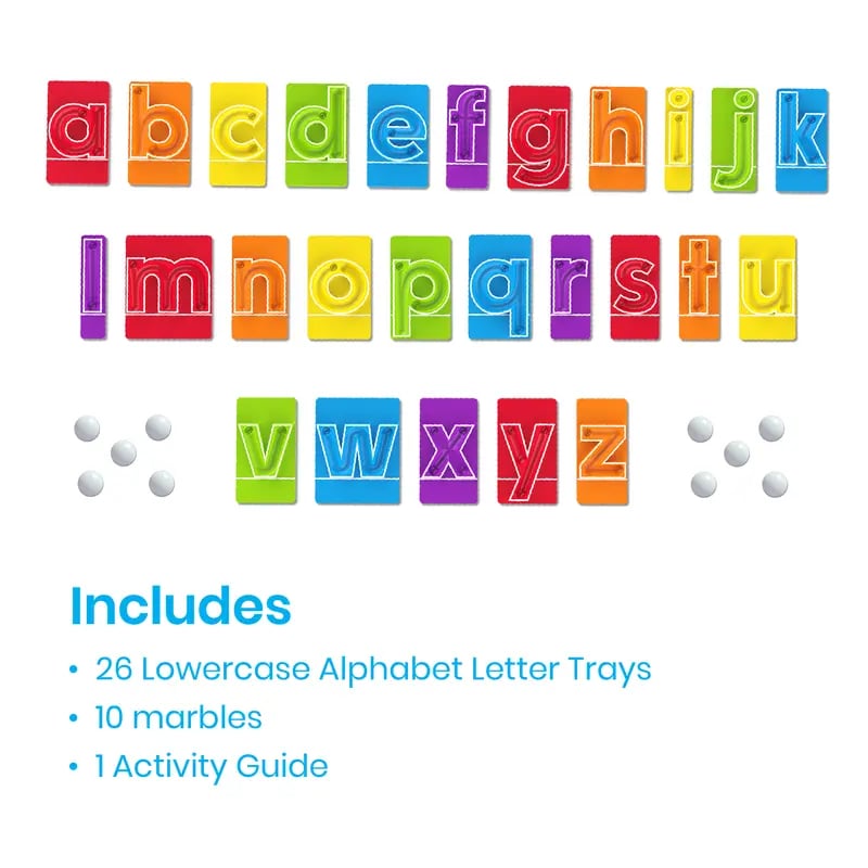🔥Last Day 49% OFF-2026 Ingredientp®🔤Marble Tracers - Lowercase Letters🌀Roll Into Letter-Writing Fun!