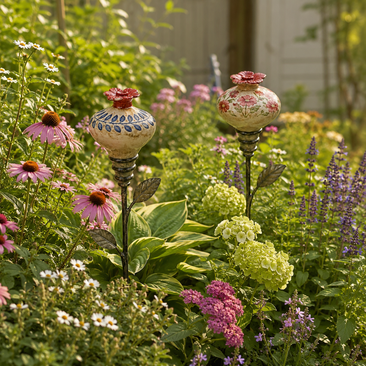 Hummingbird feeder garden styling