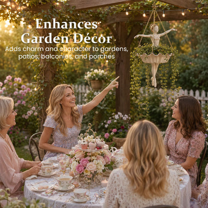 🩰🌿 Ballet Dancer Hanging Planter | Elegant Floating Flower Pot