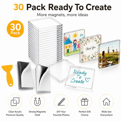🖼️ DIY Clear Acrylic Mini Magnetic Photo Frames 🧲