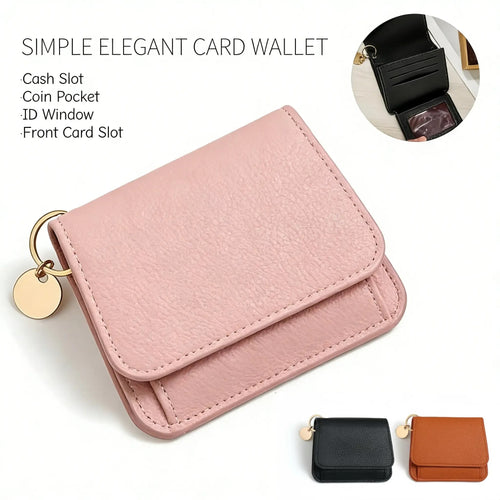 💖🌹RFID Short Wallets for Women – Fashionable Card Holder with Key Ring & Coin Purse