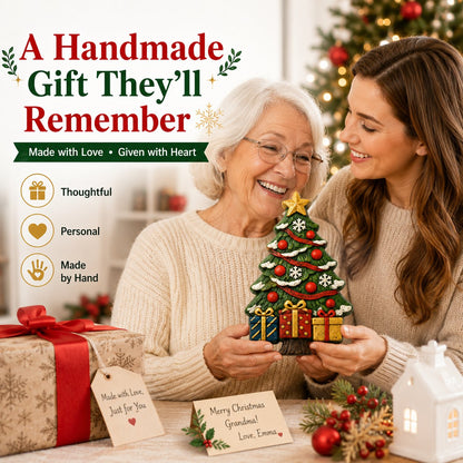 🎉🎄 DIY Christmas Tree Mold & Paint Craft Kit | Reusable 3D Mold with 8 Acrylic Paints, 2 Brushes & Festive Detail Guide 🎨✨