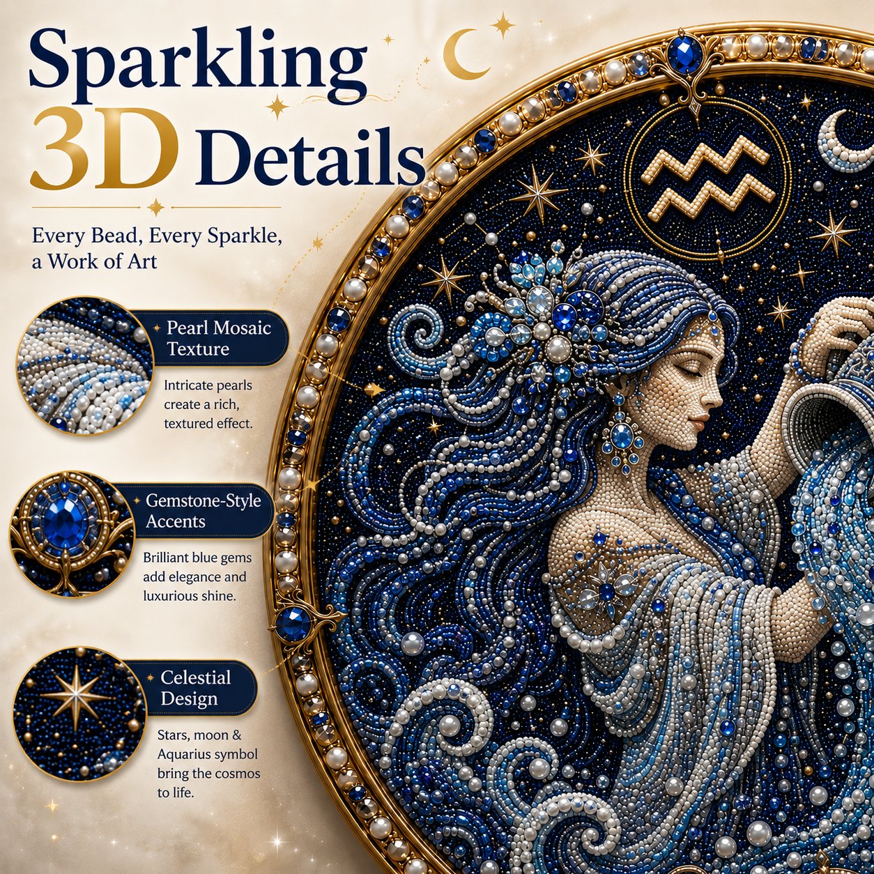 🔥 Last Day 49% OFF - 💎 12 Zodiac Signs Pearl Art Kit ♈💫 Bring Every Zodiac Sign to Life with Pearls (📦Buy 2 Free Shipping)