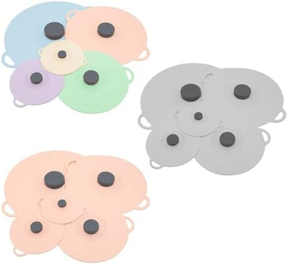 5 Pcs Non-Slip Silicone Suction Container with Lid