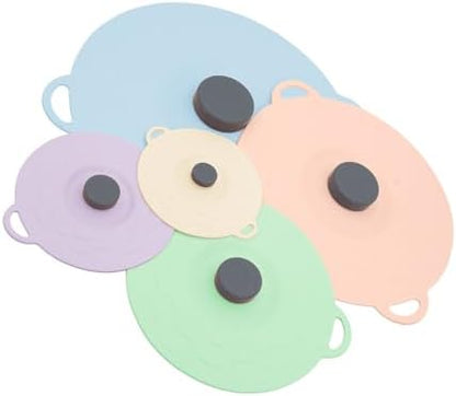 5 Pcs Non-Slip Silicone Suction Container with Lid