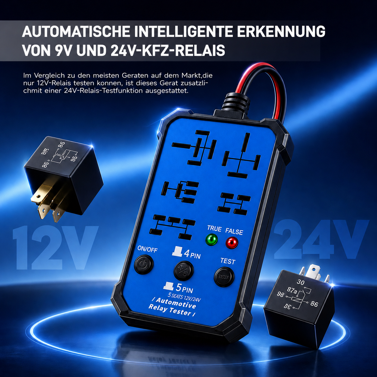 🔥2026 New upgrade 12V/24V Universal Relay Tester | Professional 5-Pin Auto Diagnostic Tool