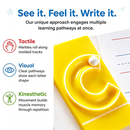 🔥LAST DAY 50% OFF - 🔤Marble Tracers - Lowercase Letters🌀Roll Into Letter-Writing Fun!