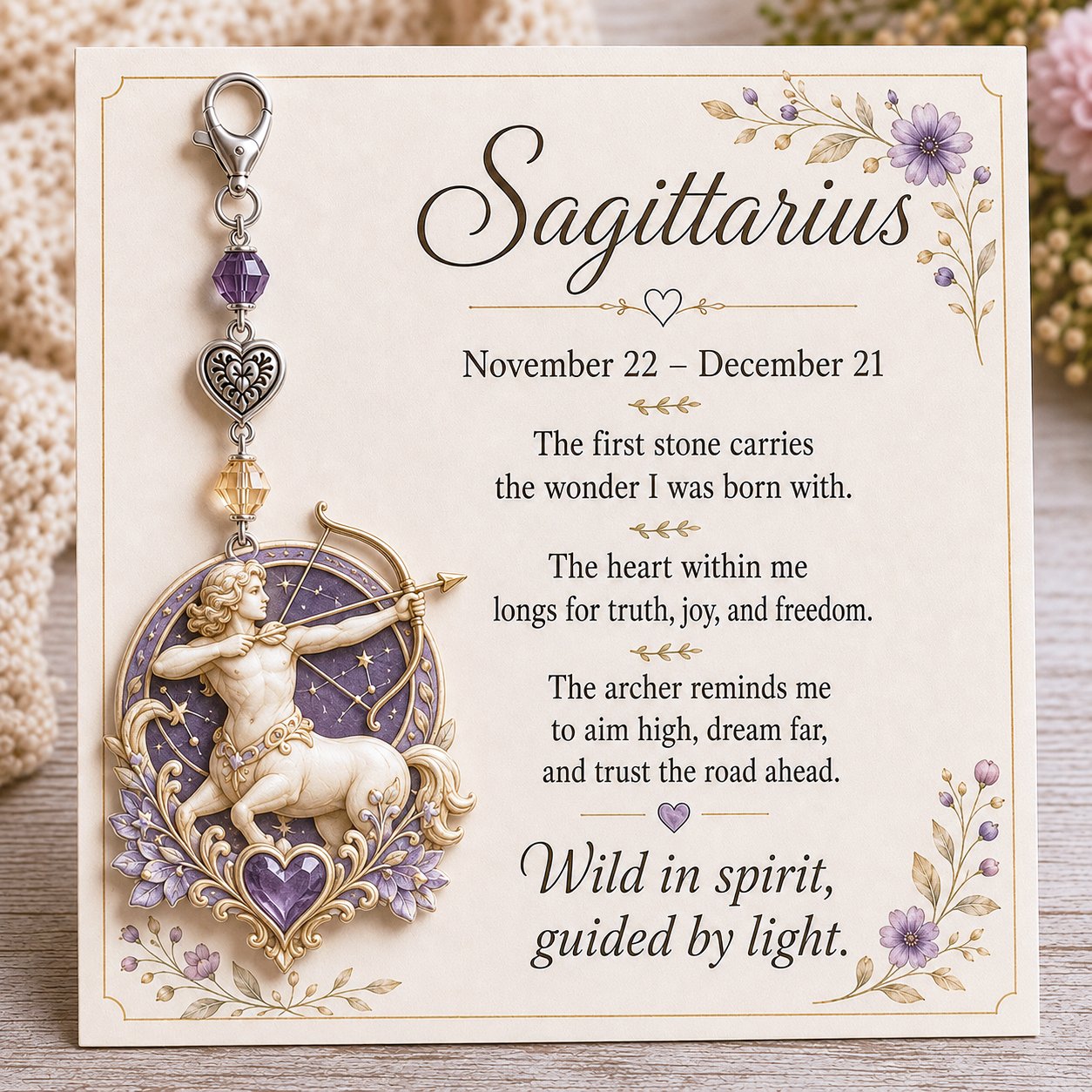 ⌛️ LAST DAY! 🔥  Zodiac Charm Commemorative Card 🌙💎