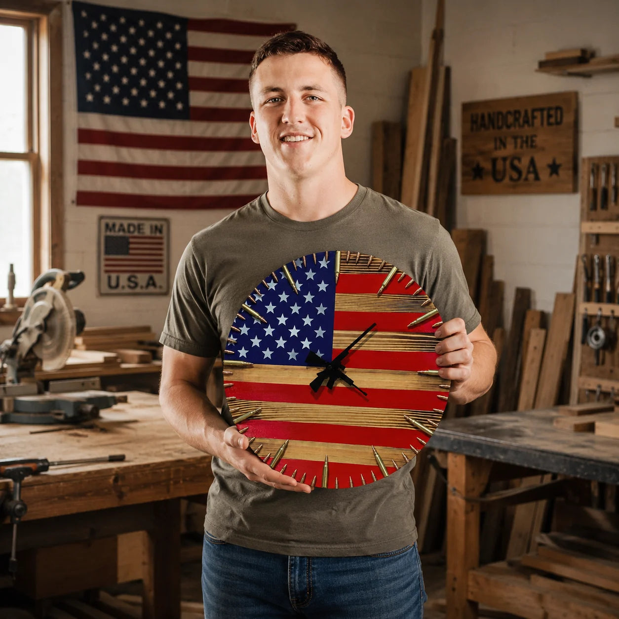 🔥100% Handmade America 250™ Heritage Clock - BUY 2 FREE SHIPPING