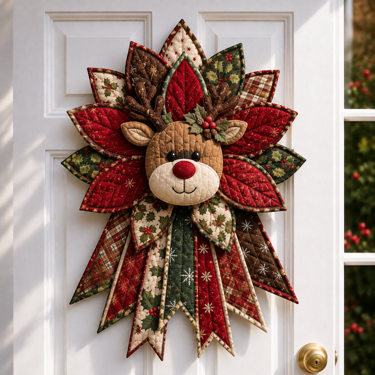 ⭐ 🎄 Christmas Sale 50% OFF 🎉 – DIY Quilted Christmas Door Hanging Kit for Festive Holiday Home Deco