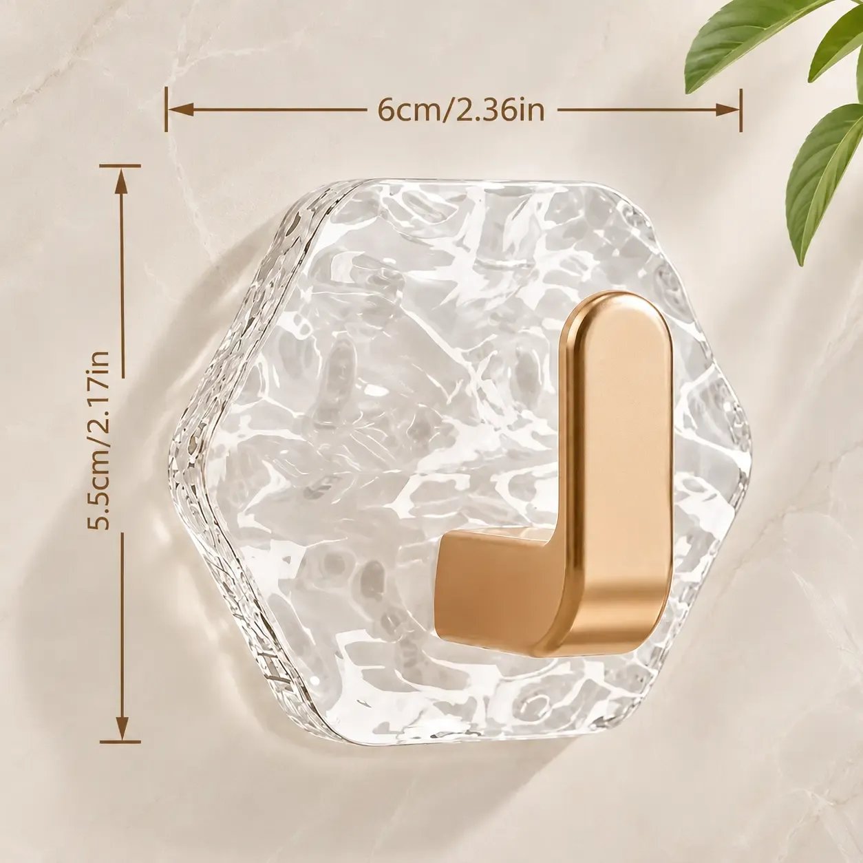 ⚡Heavy-Duty Plastic Self-Adhesive Hexagonal Ripple Hooks