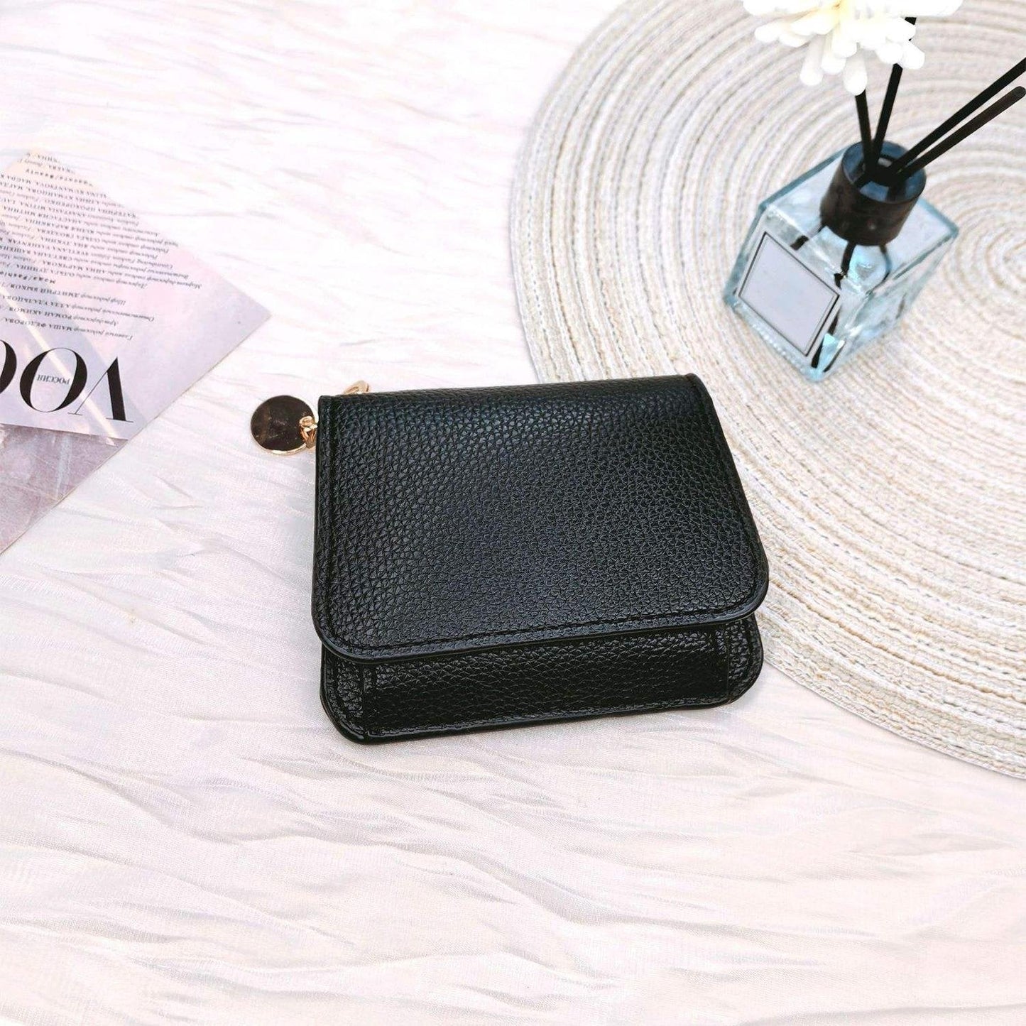 💖🌹RFID Short Wallets for Women – Fashionable Card Holder with Key Ring & Coin Purse
