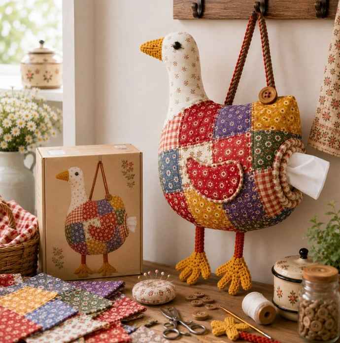 🐔40% OFF | Vintage Patchwork Chicken & Duck Hanging Tissue Holder