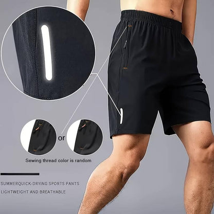 👖☀️ Summer Casual Men’s solid-color shorts with zippered pockets