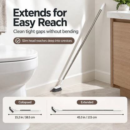🧼 Telescopic Crevice Cleaning Brush – Long Handle Gap Cleaner for Bathroom, Toilet, Floors & Windows
