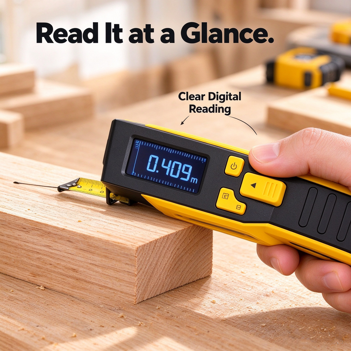 📏⚡ Digital Laser Tape Measure with LCD Display | 3-in-1 DIY Measuring & Alignment Tool 🛠️