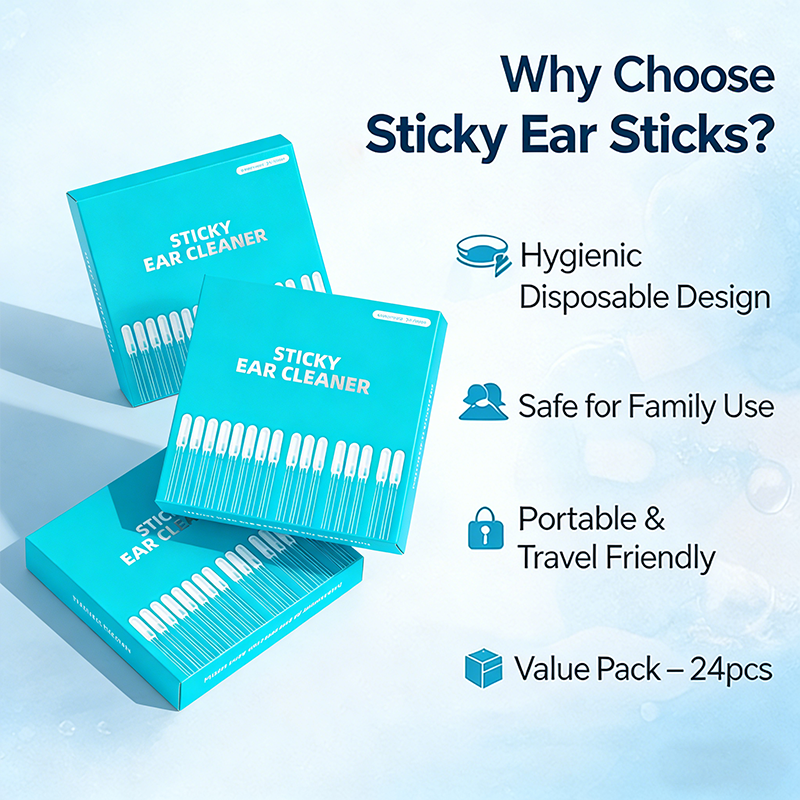 🔥UMMER SALE 49% OFF 💦Sticky Ear Cleaning Sticks – Gentle, Visible Ear Care
