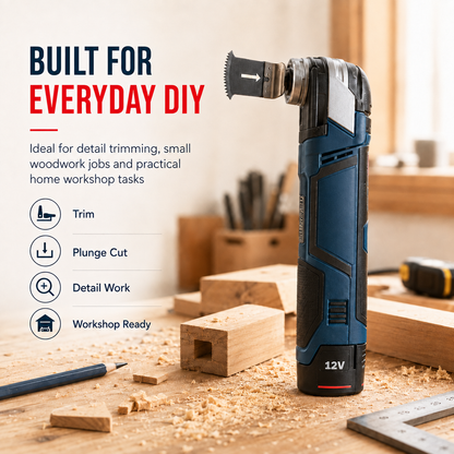 🔥🔧 12V Cordless Precision Cutter – Compact Multi-Function DIY Detail & Plunge Cutting Tool