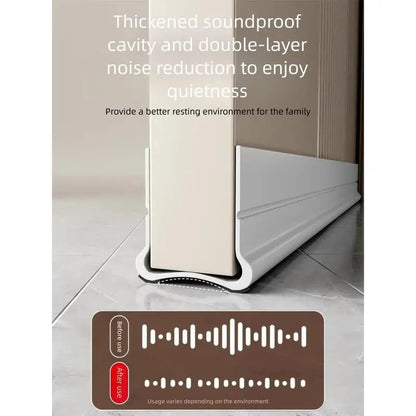 🎁Last Day Promotion 49% OFF🔥Self-Adhesive Triple-Seal Door Draft Stopper – Flexible PVC Soundproof Weather Strip for Noise, Bugs & Energy Saving