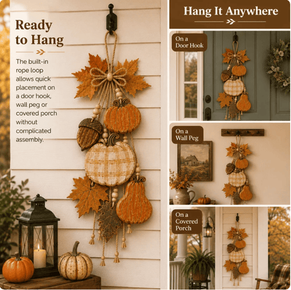 Rustic Harvest WoodenDoor Hanger