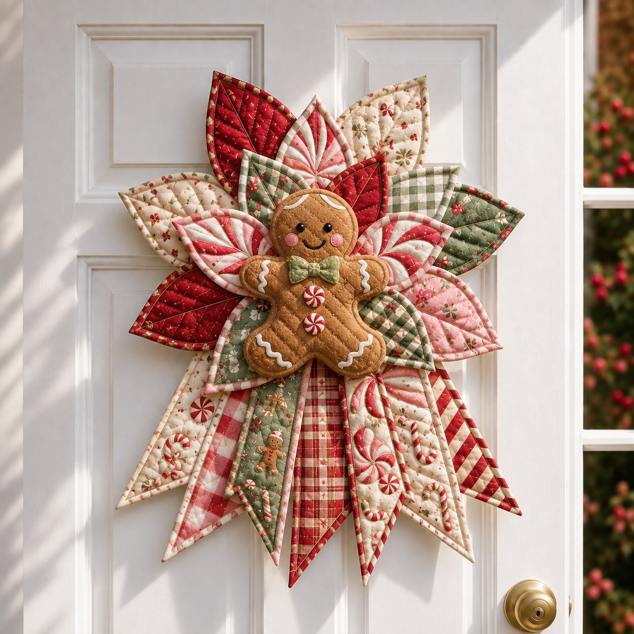 ⭐ 🎄 Christmas Sale 50% OFF 🎉 – DIY Quilted Christmas Door Hanging Kit for Festive Holiday Home Deco