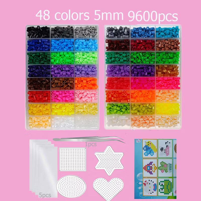 Hama Beads Box Set - 24/48/72 Colors 2.6mm & 5mm Fuse Beads with Storage Box