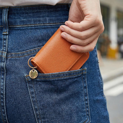 💖🌹RFID Short Wallets for Women – Fashionable Card Holder with Key Ring & Coin Purse