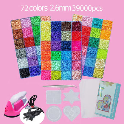 Hama Beads Box Set - 24/48/72 Colors 2.6mm & 5mm Fuse Beads with Storage Box