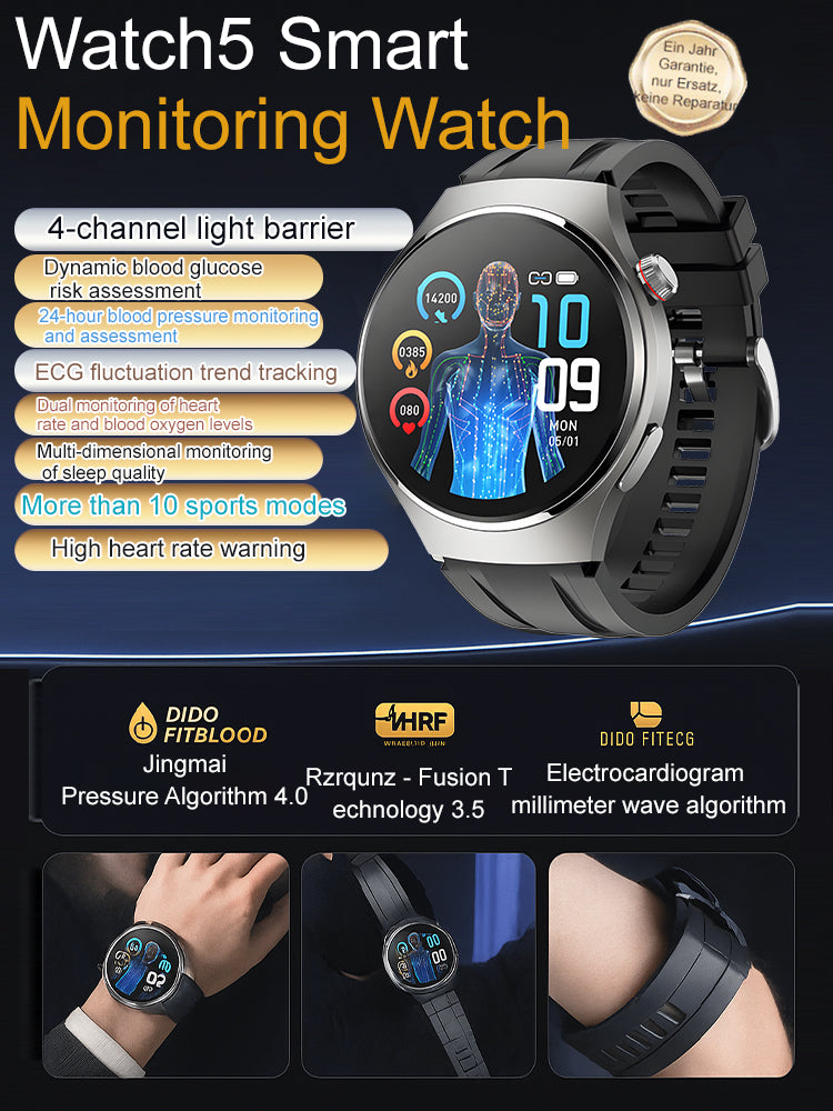 ❤️Flagship Smartwatch for Health Protection-24/7 Health Data Center