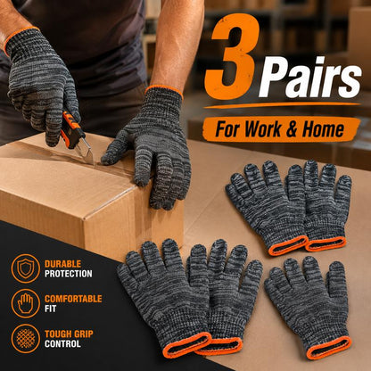 🧤3-Pair Value Pack! Multi-Purpose Everyday Protection Work Gloves ✨