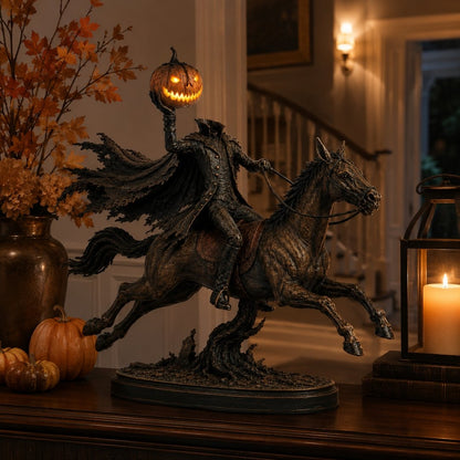 ⏰Limited Stock 50% OFF - 🎃🏇Midnight Chase Headless Horseman Statue