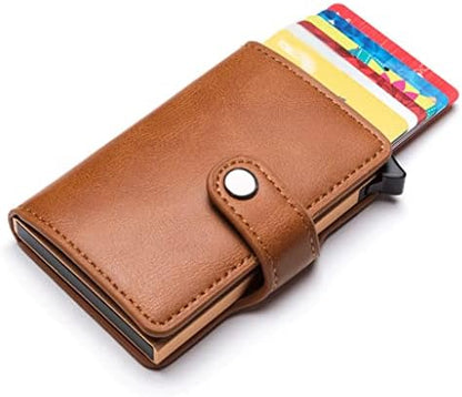 Pop-Up Aluminum Metal RFID Blocking Slim Card Holder Wallet
