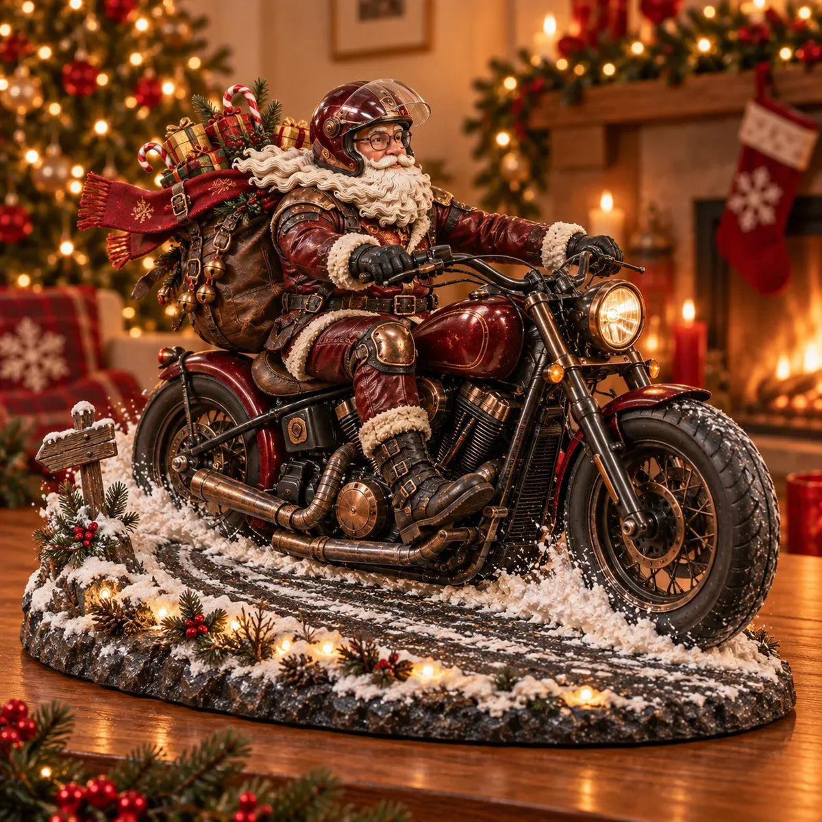 🏍️🎅 Santa’s Ride Home – Christmas Motorcycle Keepsake Collection💨