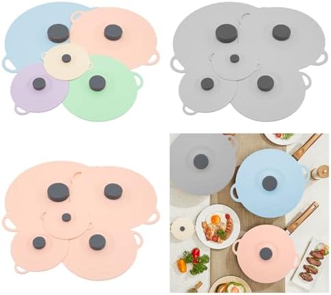 5 Pcs Non-Slip Silicone Suction Container with Lid