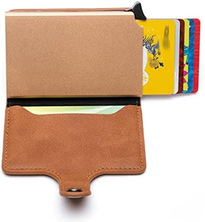 Pop-Up Aluminum Metal RFID Blocking Slim Card Holder Wallet