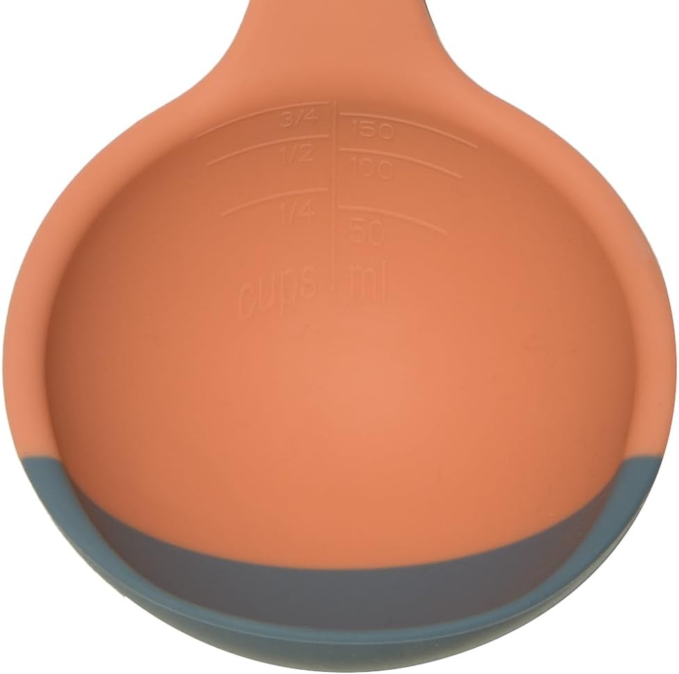 Silicone Spoon - Colorful Silicone Spatula Ladle with a Soft Top to Mold to your Pots & Pans