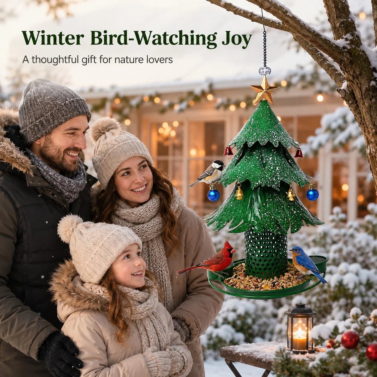 🔥HOT SALE🔥Christmas Tree Bird Feeder 🎄 Festive Backyard Holiday Decor