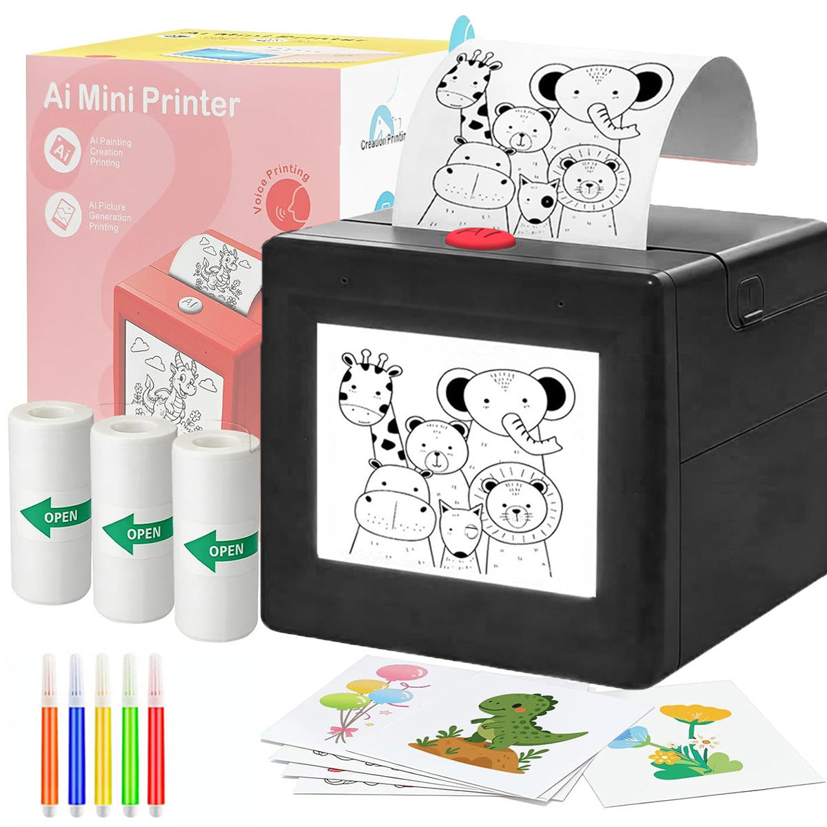 AI Voice-Activated Mini Sticker Printer