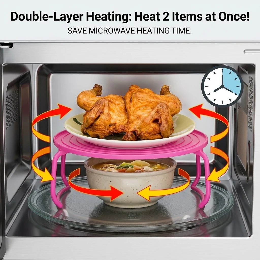 Multifunctional Microwave Layered Steaming Rack/Tray(2Pack)