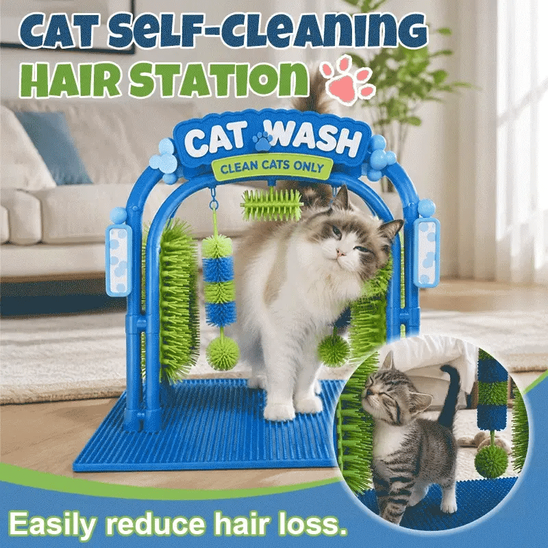 🔥LAST DAY 50% OFF -🐱 Self‑Grooming Cat Wash Station