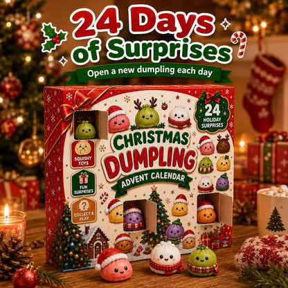 🎄 2026 Christmas Advent Calendar: Mini Dumpling Squishies, 24 Days of Squishy Stress Relief 🥟❄️