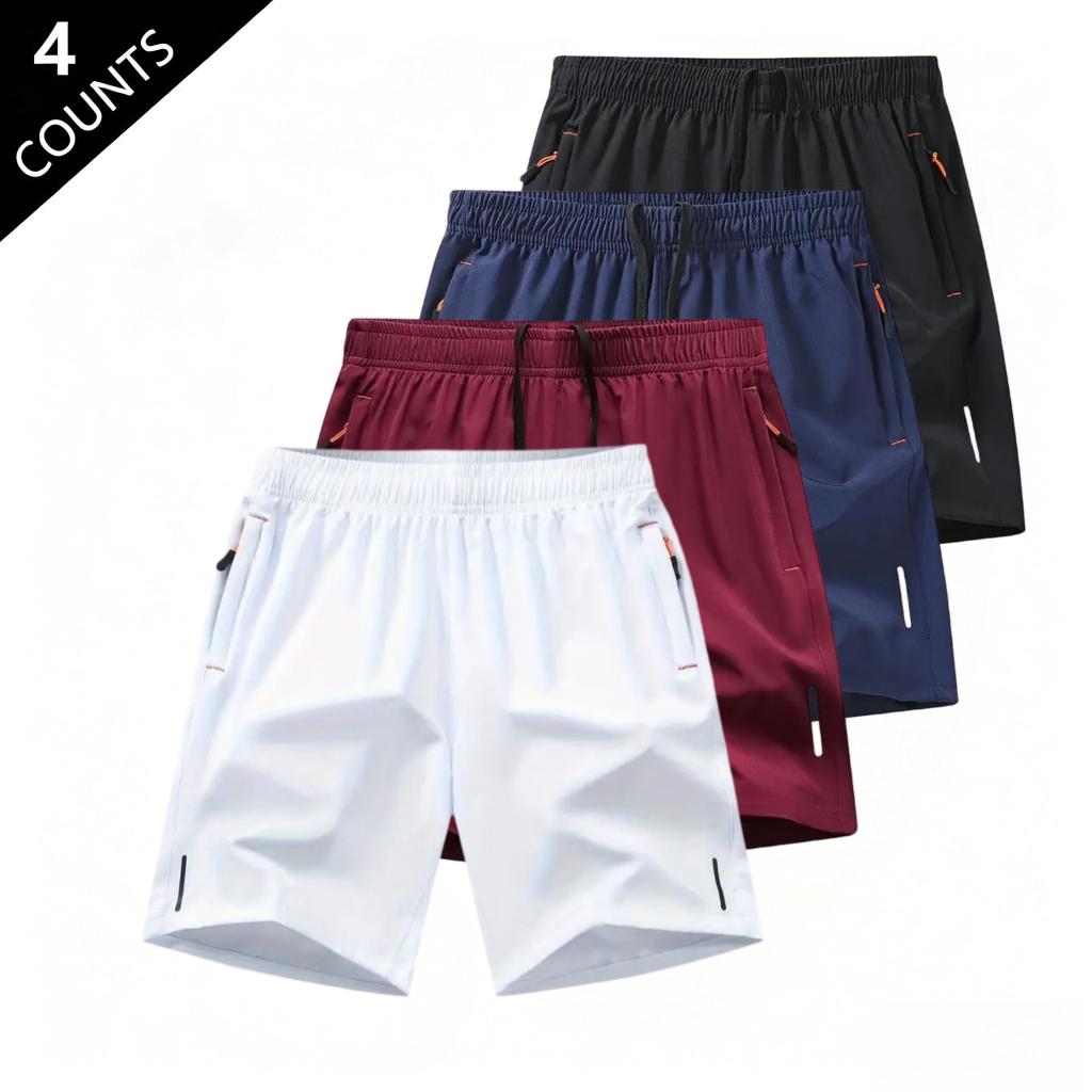 👖☀️ Summer Casual Men’s solid-color shorts with zippered pockets