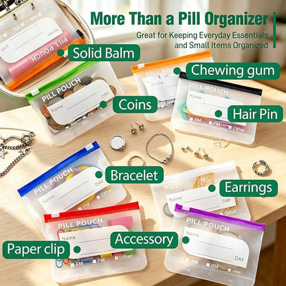 💊Juego de estuches impermeables para píldoras A8 – Medicamentos y vitaminas para 7 a 14 días💧Carcasa impermeable y resistente a golpes