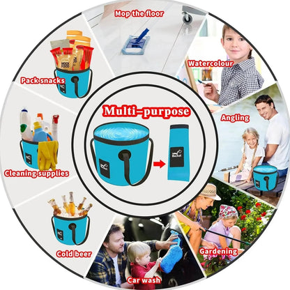 ⏰Limited Stock 50% OFF🧺💦🎣Portable Foldable Water Bucket - Perfect for Fishing, Camping, Traveling!!